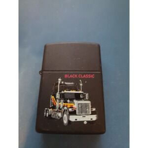 Zippo Lighter "Black Classic" Black Yellow Cab 18 Wheeler Trucker Series